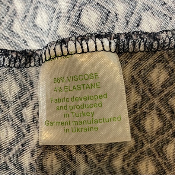 Garnet Hill geometric v-neck midi dress size M - Picture 5 of 10